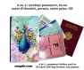 Protège passeport - porte cartes paon 04