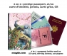 Protège passeport - porte cartes paon 05
