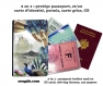 Protège passeport - porte cartes paon 06