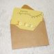 Petite carte d'anniversaire 7x10cm, décor escargot orange