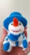 Mister snow bonhomme de neige figurine décorative 10 cm feutrée à la main pièce unique