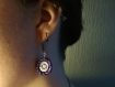 Boucles d'oreilles brodées violettes