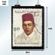 Affiche 30x40cm timbre maroc - roi hassan ii - roi du maroc