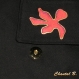 Sac à main rouge à porter à l'épaule tahiti tissu coton noire et fleurs soie rouge