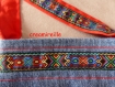 Sacoche en jean recyclée, décors style indien 
