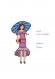 Schéma (pattern) : robe  n ° 6 : femme a l'ombrelle