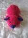 Cochon au crochet en laine rose