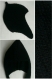 Bonnet lutin bébé noir en laine acrylique taille 3/6 mois - tricot