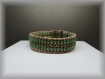 Bracelet perles superduo en cuir avec fermoir magnétique bijoux fantaisie 451