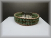 Bracelet perles superduo en cuir avec fermoir magnétique bijoux fantaisie 451