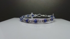 Bracelet perles de verre & perles de métal aluminium bijoux fantaisie 241