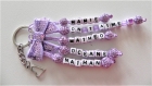 Porte clés prénoms • violet • 5 prénoms