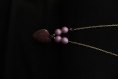 Parure collier + bracelet prune