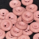 B66g2r / mercerie boutons plastique vieux rose 17mm vendus à l'unité