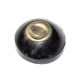 950r / petit bouton ancien en verre noir 11mm vendu à l'unité