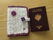 Pochette, protection passeport crocheté main