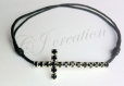 Bracelet black cross