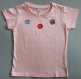 Tee shirt enfant rose peint à la main macarons