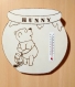Thermomètre mural winnie l'ourson en bois brut chambre bébé