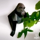 Projet diy papercraft: trophée de gorille amusant