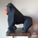 Projet diy papercraft: sculpture de gor, le gorille amusant