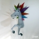 Projet diy papercraft: trophée de licorne amusante