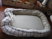 Nid bébé / baby nest : l'écolier . lit bébé, 100% coton, lavable, inspiration burberry, made in france.