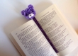 Marque-pages pompon animaux - ours violet