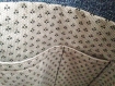 Sac en toile de jean à motifs surpiqués, doublure tissu japonais, 3 poches intérieures
