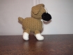 Amigurimi norbert le petit chien, doudou...décoration ou jouet fait main au crochet.