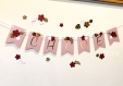 Guirlande fleurie personnalisée - banderole pour fêtes et anniversaires - décoration murale 