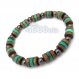 Ensemble bracelet+collier homme perles pierre turquoise, naturelle bois, hématite 