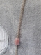 Br152- bracelet en argent 925 et perle en verre rose 