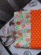 Sac cabas orange motif tissu japonais 