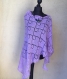Châle violet tricote main 