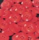 B41b3r / mercerie boutons plastique ronds rouge large bord 22mm vendus à l'unité 