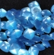 B37d1r / mercerie boutons plastique bleu forme pointe de diamant 10mm vendus à l'unité 