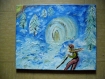 31.tableau peinture-paysage d'hiver !tableau peinture sur toile à acrylique !!!art contemporain 