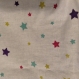 Panier/vide poche en tissu imprimé étoiles et tissu violet 