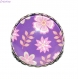 Bague bronze avec cabochon en verre * fleurs sur fond violet * 