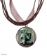 Bague bronze avec cabochon synthétique * bouddha zen * 