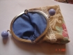 Porte monnaie en tissu anciens vintage xixème fané fait main 