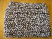 Col - snood au crochet 100 % acrylique marron/beige/blanc 